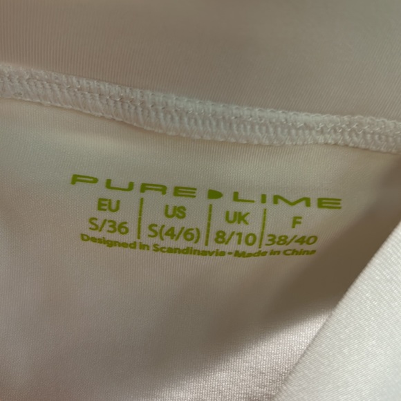 Pure Lime white/pink tennis skort/skirt. NWOT. Size small - Picture 3 of 8